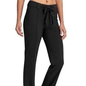 Athleta Pants Destination Black Wide Leg with Tie Waist